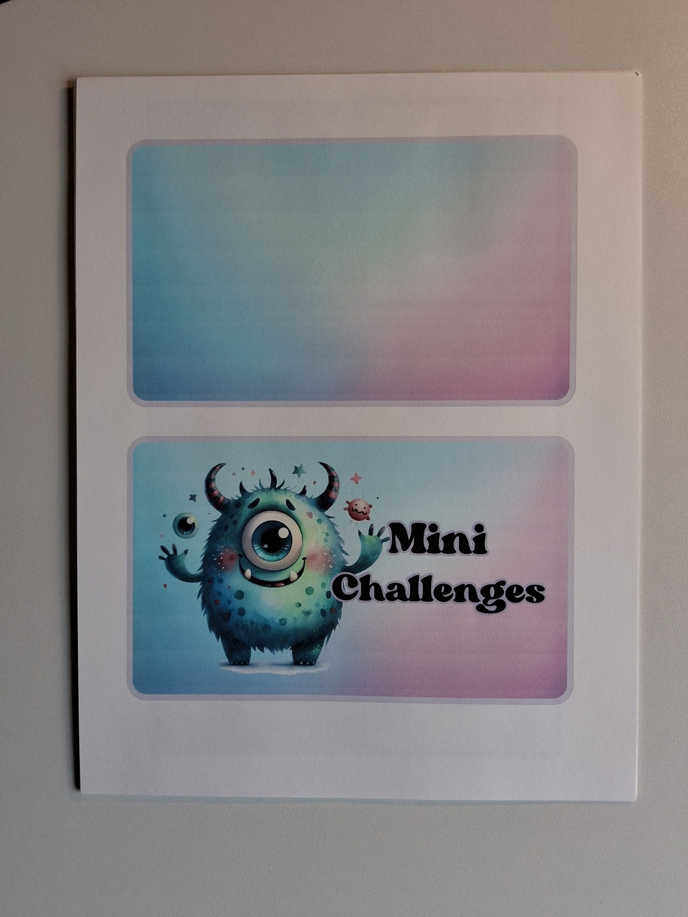 A6 Sinking Funds Randomizer Printable in Teal & Pink Gradient